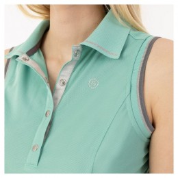ANKY SS'24 Sleeveless Polo Shirt Green Sea