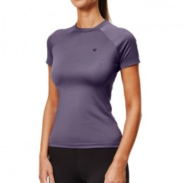 Equestrian stockholm FW25 Dark Violet Dynamic Base Layer Short Sleeve