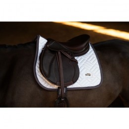 Equestrian Stockholm FW25 Dark Violet White Modern Jumping Saddle Pad