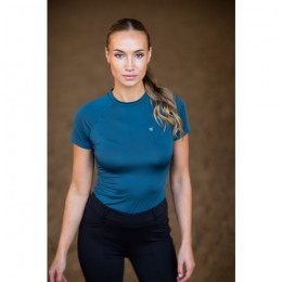 Equestrian Stockholm FW25 Deep Teal Dynamic Base Layer Short Sleeve
