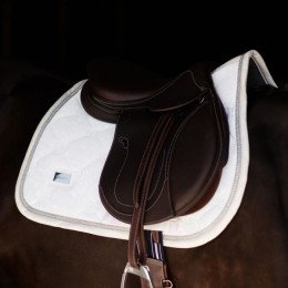 Equestrian Stockholm FW'24 Timeless White Glimmer Jump Saddlepad