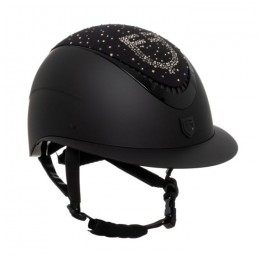 Equestro Helmet Rhinestone Logo Polo Visor