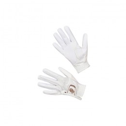 Samshield V-Skin Swarovski riding gloves white rose