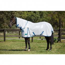 Weatherbeeta ComFiTec Essential Mesh II Combo Neck Grey/Blue/Bright Green