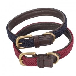 Weatherbeeta Leather Plaited Dog Collar