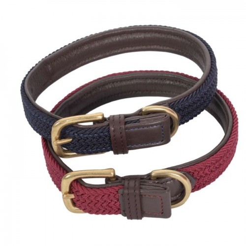 Weatherbeeta Leather Plaited Dog Collar