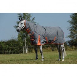 Weatherbeeta ComFiTec Classic Combo Neck Medium/Lite 110g Gunmetal/Coral