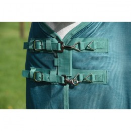 Weatherbeeta ComFiTec Green-Tec Airflow Mesh Combo Neck White/Dragonfly Blue