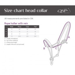 QHP rope halter with rein