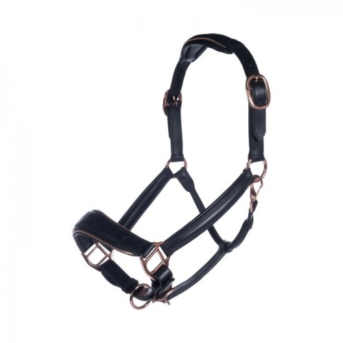 HKM Leather Halter Rosegold