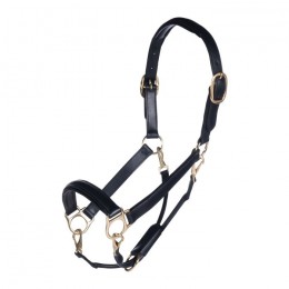 HKM Leather Halter Gold