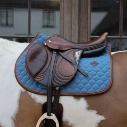 Kentucky Onion Quilt Neon Leather Jumping Saddle Pad