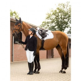 LeMieux Saddlepad Crystal Suede white