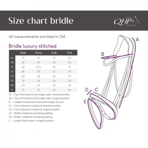 QHP Bridle luxury stitched
