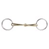 Q-essentials Single-jointed loose ring snaffle Argentaan
