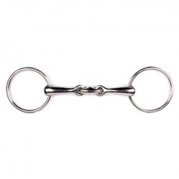Q-essentials double-jointed loose ring snaffle Stainless Steel