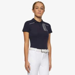 Cavalleria Toscana FW'22 CT Team Raceway Cotton Piquet S/S Button Training Polo Girls