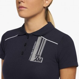 Cavalleria Toscana FW'22 CT Team Raceway Cotton Piquet S/S Button Training Polo Girls