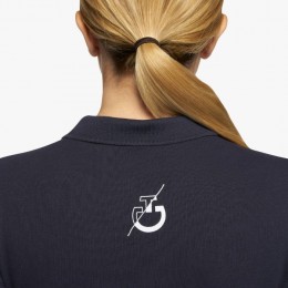Cavalleria Toscana FW'22 CT Team Raceway Cotton Piquet S/S Button Training Polo Girls