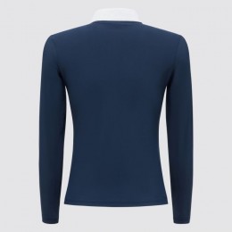 Cavalleria Toscana FW'23 CT Mini Orbit Print Jersey L/S Competition Zip Polo Girls