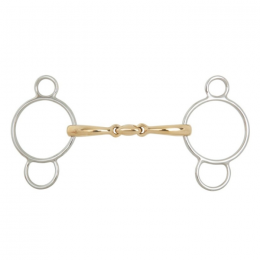 BR dubble jointed pessoa soft contact snaffle bit 14mm