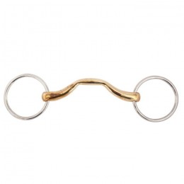 BR Mullen Mouth Loose Ring Snaffle Soft Contact 16 mm