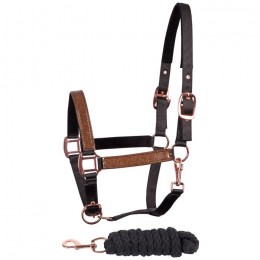 Harry's Horse Headcollar and lead Metallic II