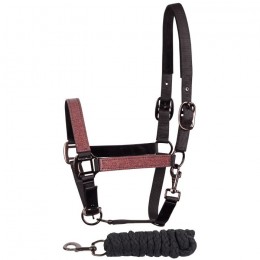 Harry's Horse Headcollar and lead Metallic II