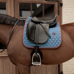 Kentucky Onion Quilt Neon Leather Dressage Saddle Pad