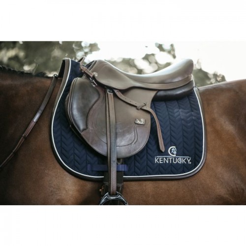 Kentucky Jumping Saddle Pad Fishbone Leather