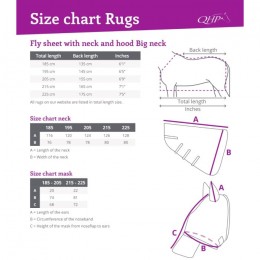 QHP Fly rug with neck and hood Big neck