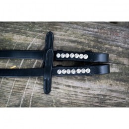 HB Showtime Soft Leather Reins Rivet Stones