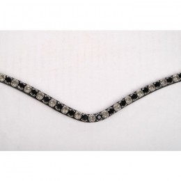 Montar Fair Browband Black crystal curved