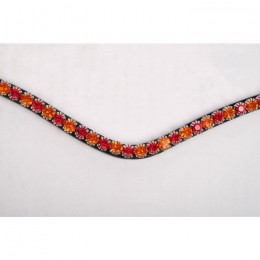 Montar Fair Browband Red crystal curved