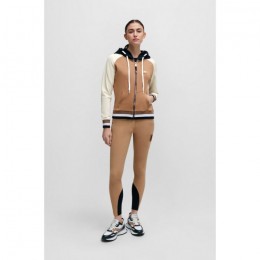 BOSS Equestrian SS'24 Signature Stripe Colour Block Zip Sweater Riva