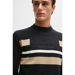 BOSS Equestrian SS25 Men's Knitted Sweater Logo Brad