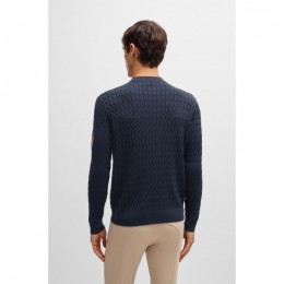 BOSS Equestrian SS25 Men's Cable Knit Sweater Jason