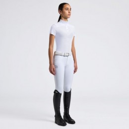 Cavalleria Toscana SS25 CT Perforated Jersey Inserts S/S Competition Shirt Girls