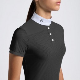 Cavalleria Toscana SS25 CT Perforated Jersey Inserts S/S Competition Shirt Girls