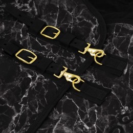 Mrs. Ros Fleece Show Rug Marble Black