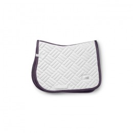 Equestrian Stockholm FW25 Dark Violet White Modern Jumping Saddle Pad