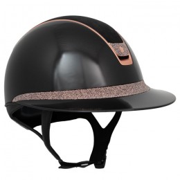 Samshield 2.0 Miss Shield Zwart Glossy Alcantara Top Crystal Fabric Rose Blason Frontalband