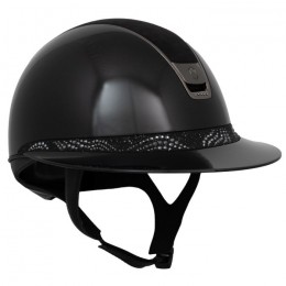 Samshield 2.0 Miss Shield Glossy Black Alcantara Top Crystal Intarsia Frontalband 5 Swarovski