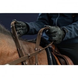 Dyon 5/8 Web Reins With 9 Leather Loops US Jumping Collection