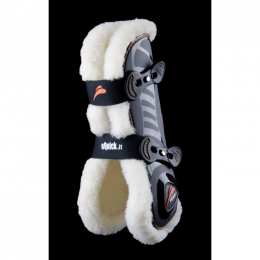 eQuick eShock tendon boots Front Fluffy