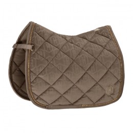 Eskadron SS'22 Heritage Plaza Taupe Velvet Crystal saddle pad