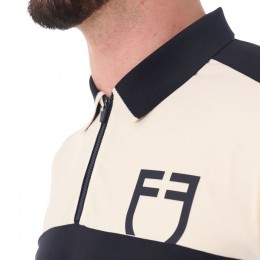 Equestro SS25 Men's Training Polo Bicolor