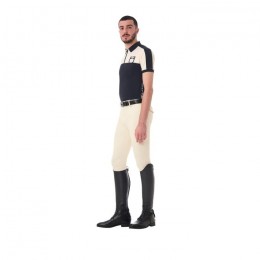 Equestro SS25 Men's Training Polo Bicolor