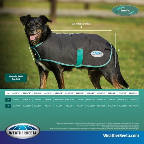 Weatherbeeta Green-Tec 900D Lite Plus Dog Coat