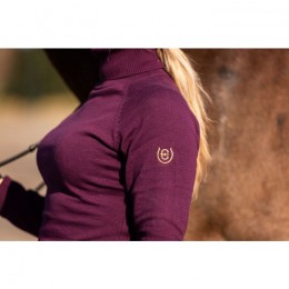 Equestrian Stockholm SS'22 Purple Gold knitted top
